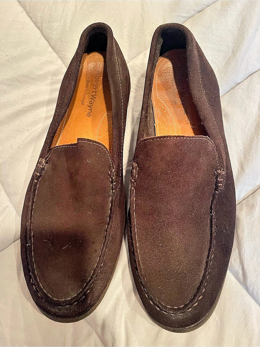Robert Wayne Men's suede Loafers Brown US 10 D Leather